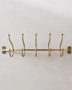 Webster Antique Brass Hook Rack