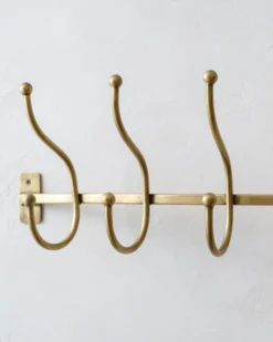 Webster Antique Brass Hook Rack