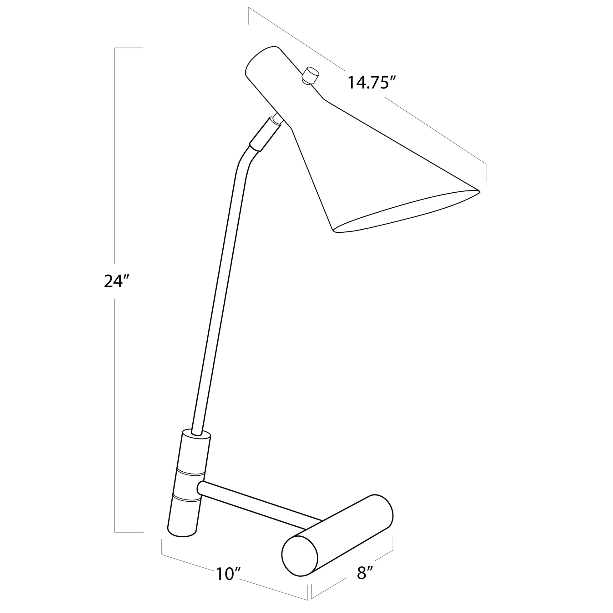 Wells Brass Task Lamp
