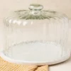 White Marble Fluted Cake Dome