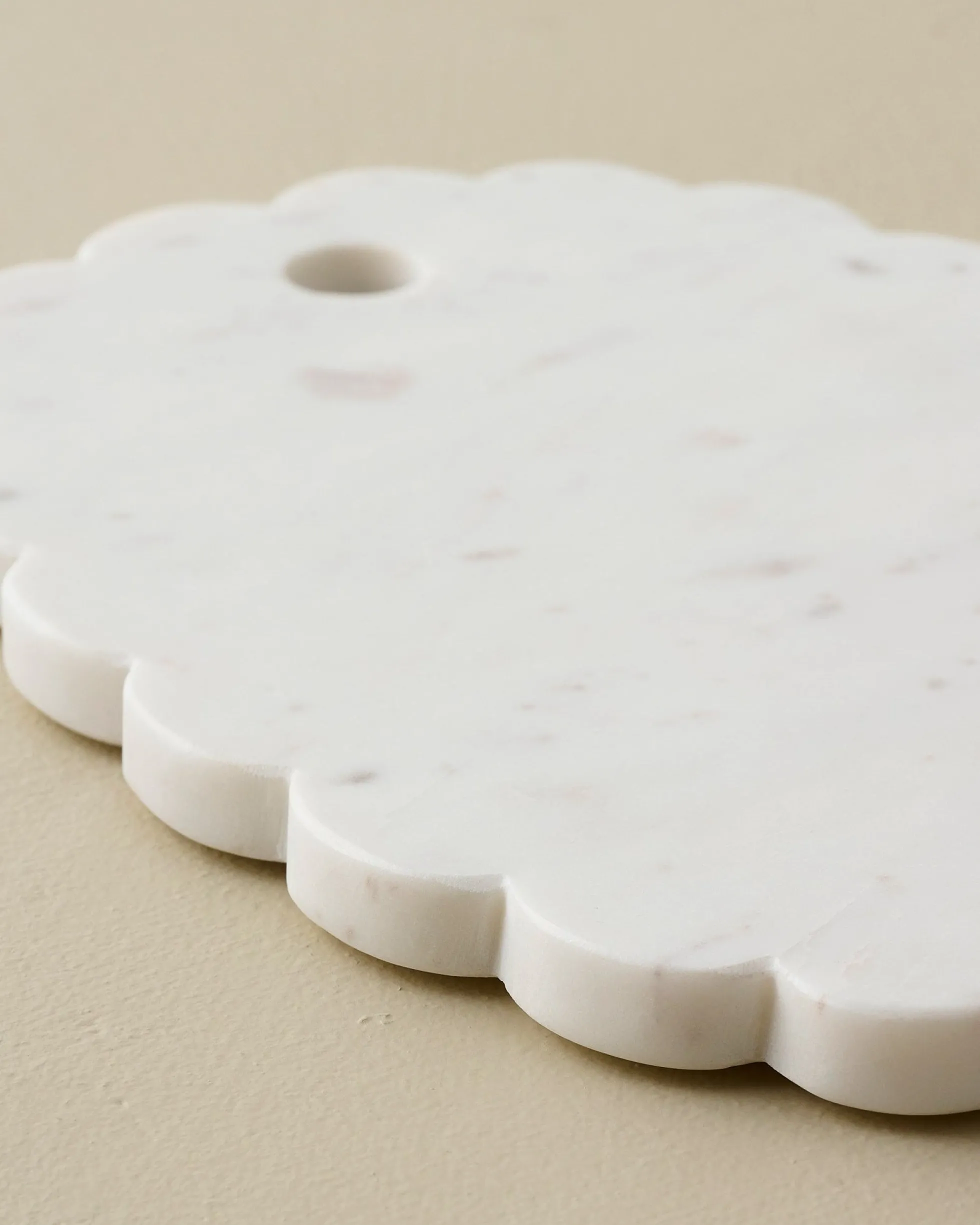 White Marble Scalloped Serving Board