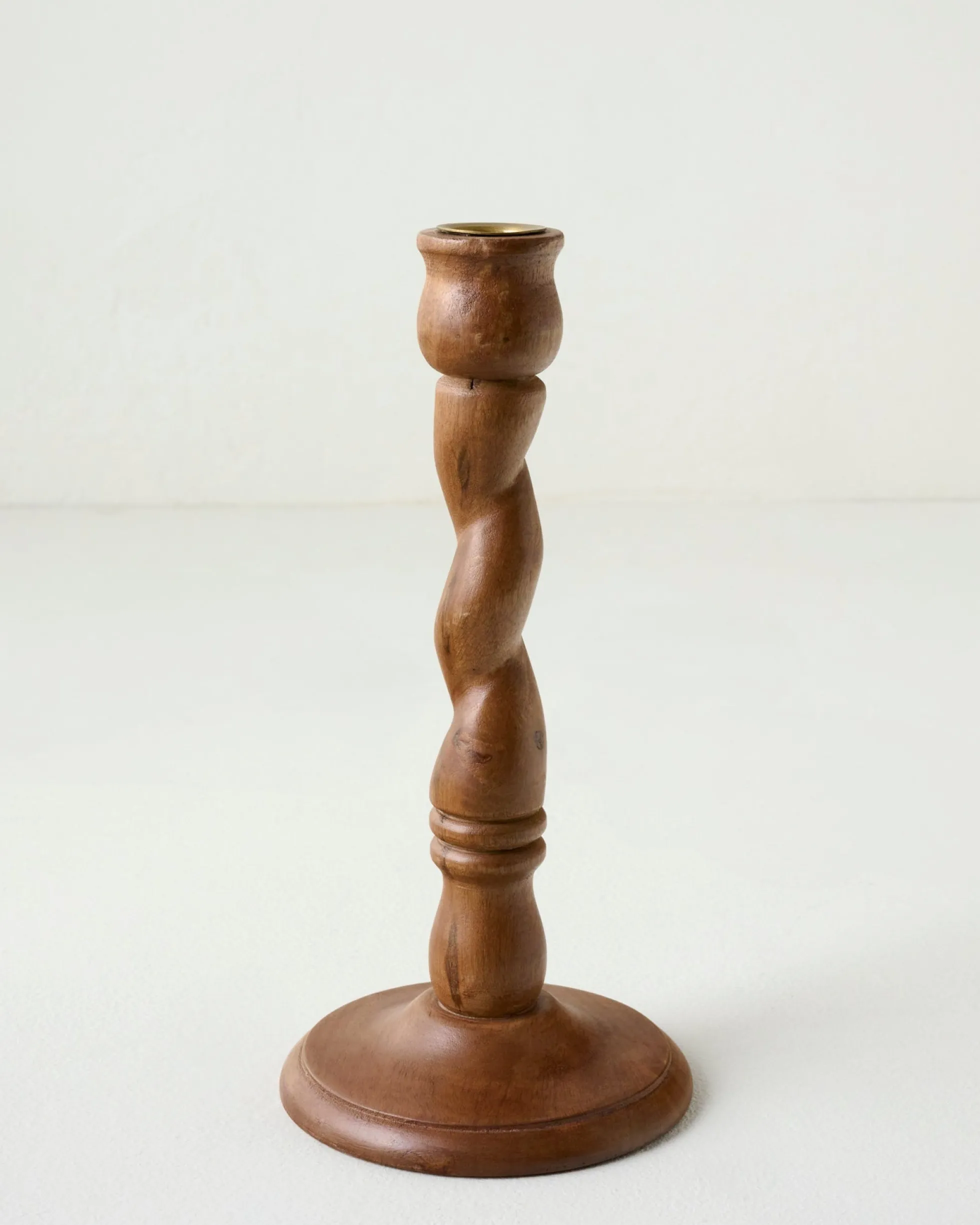 Wooden Barley Twist Taper Holder