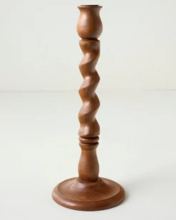 Wooden Barley Twist Taper Holder