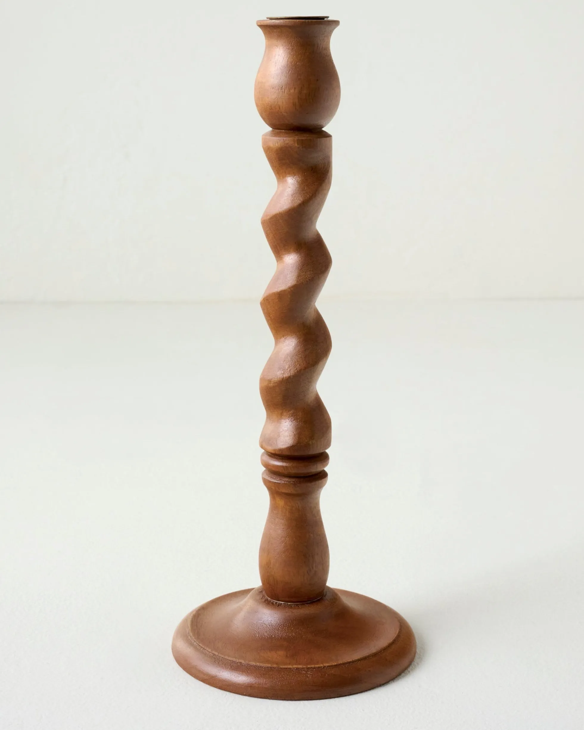 Wooden Barley Twist Taper Holder