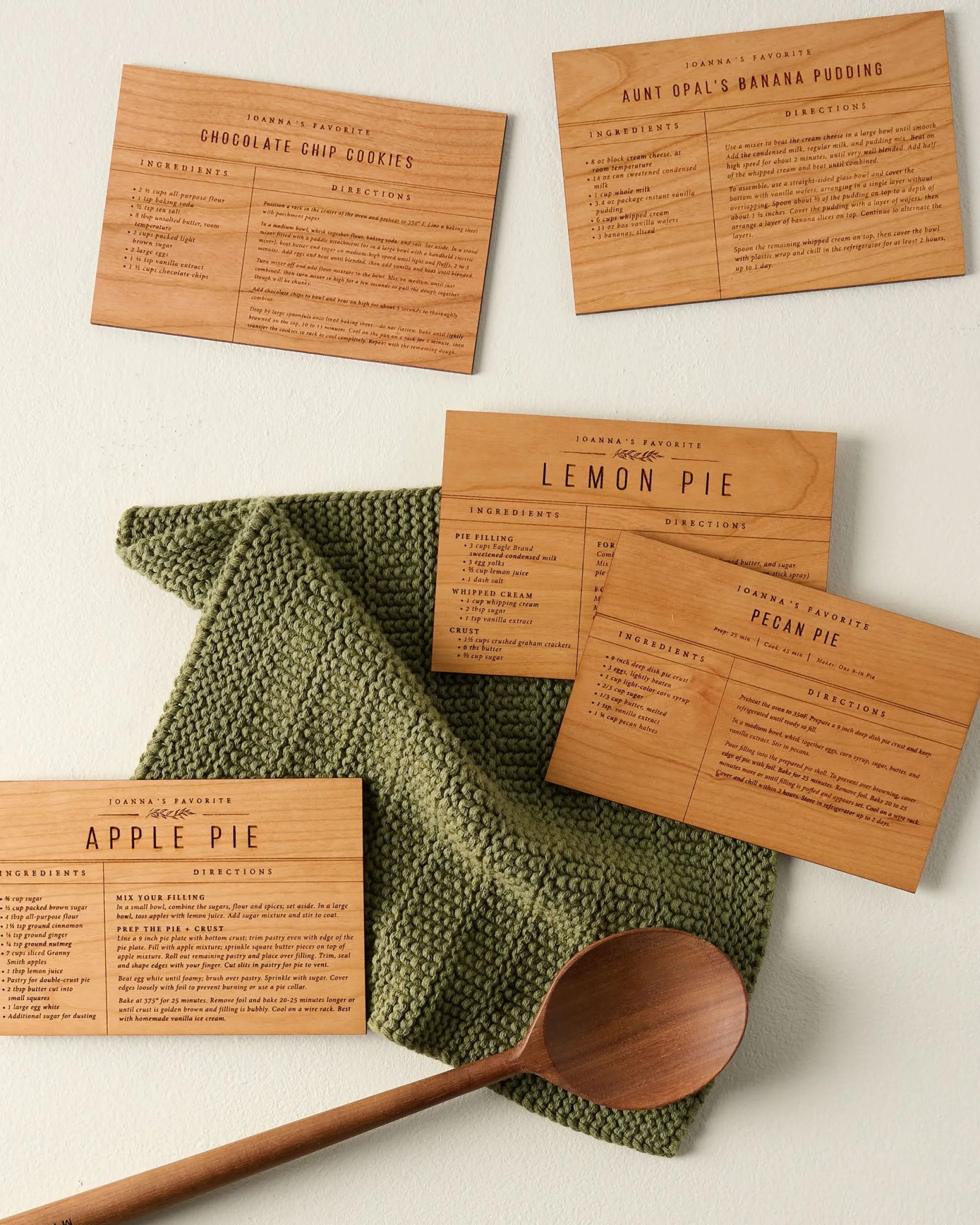 Wooden Recipe Card