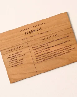 Wooden Recipe Card