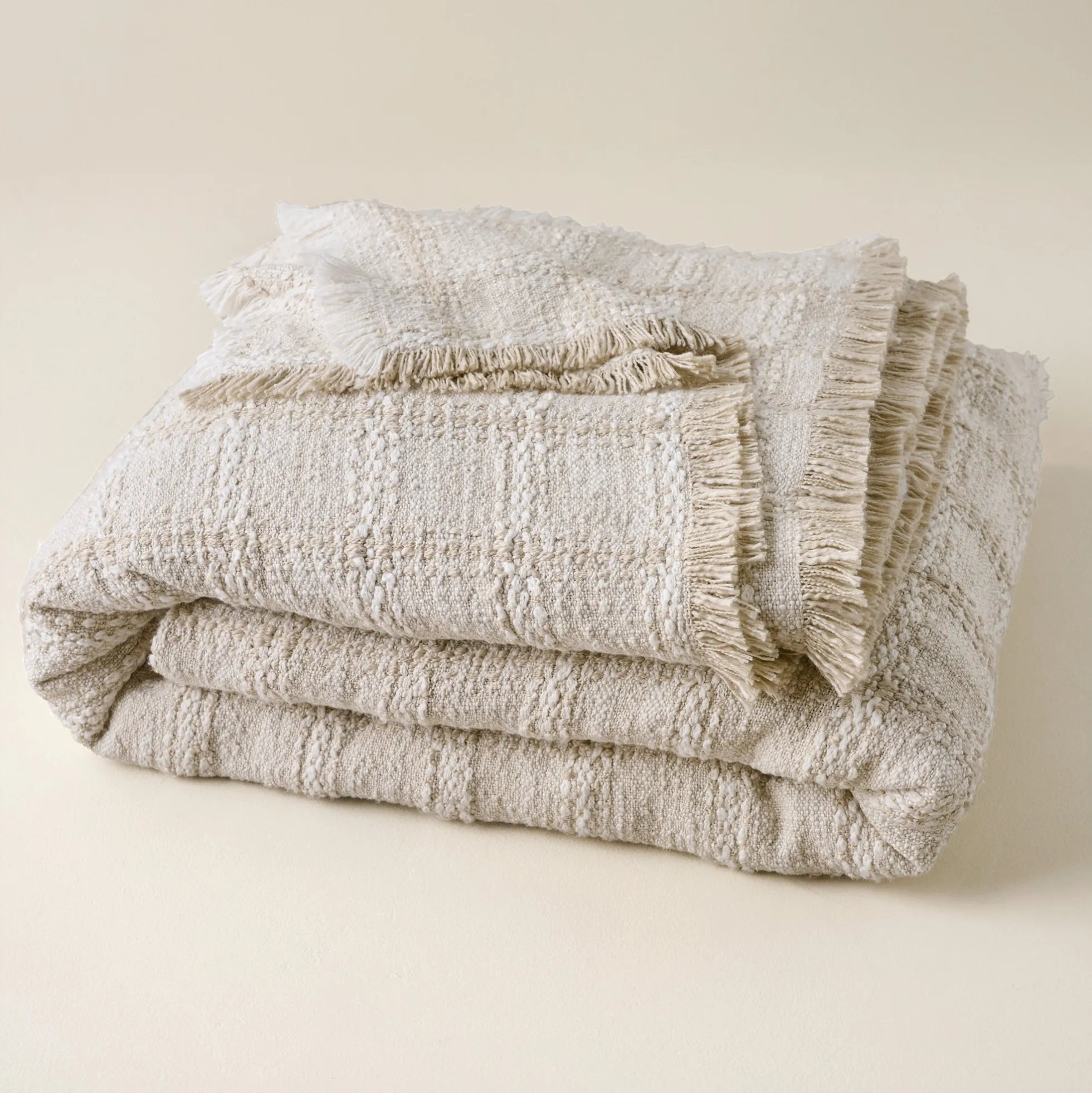 Woven Grid Coverlet